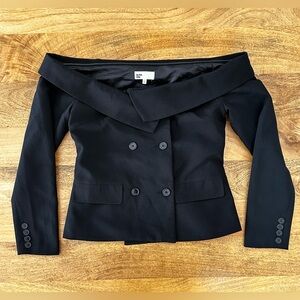 By the Way Off-the-Shoulder Blazer-Style Top Size S Black